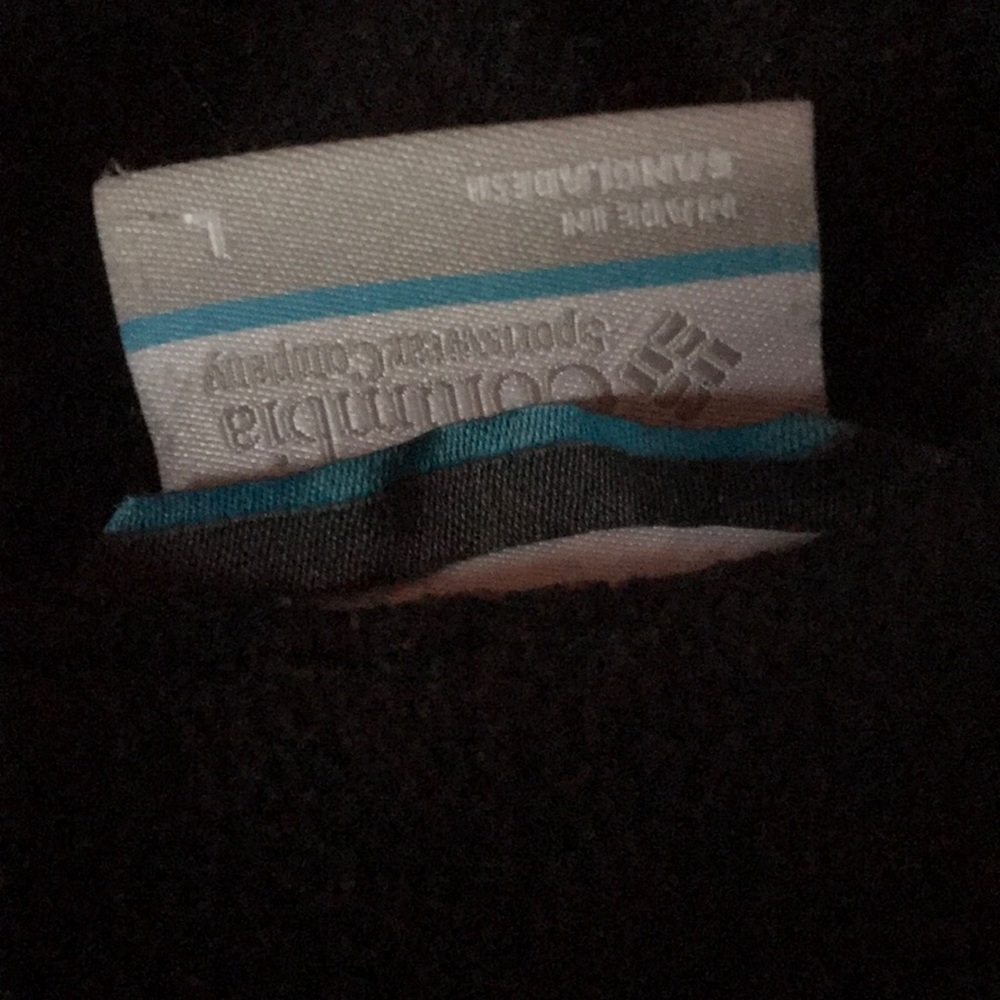 Large black Columbia zip up jacket